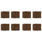 Tv-Wandmeubelen 8 St 30,5X30X30 Cm Bruineikenkleurig