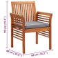 Tuinstoelen 4 St Met Kussens Massief Acaciahout