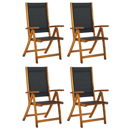 Tuinstoelen Inklapbaar 4 St Massief Acaciahout En Textileen