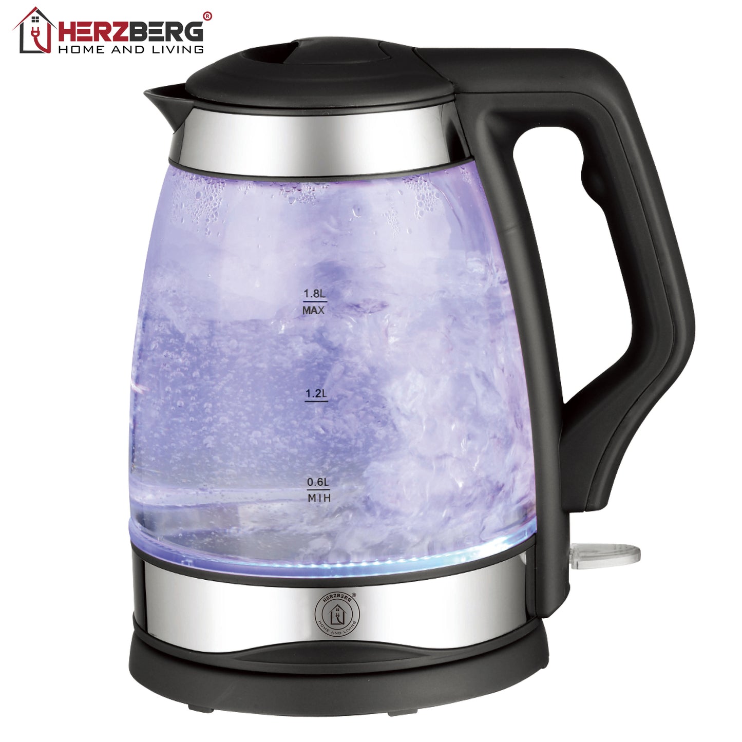 Herzberg Cooking Herzberg Hg-5044: 1.8L Elektrische Glazen Waterkoker Met Led-Lichtindicator