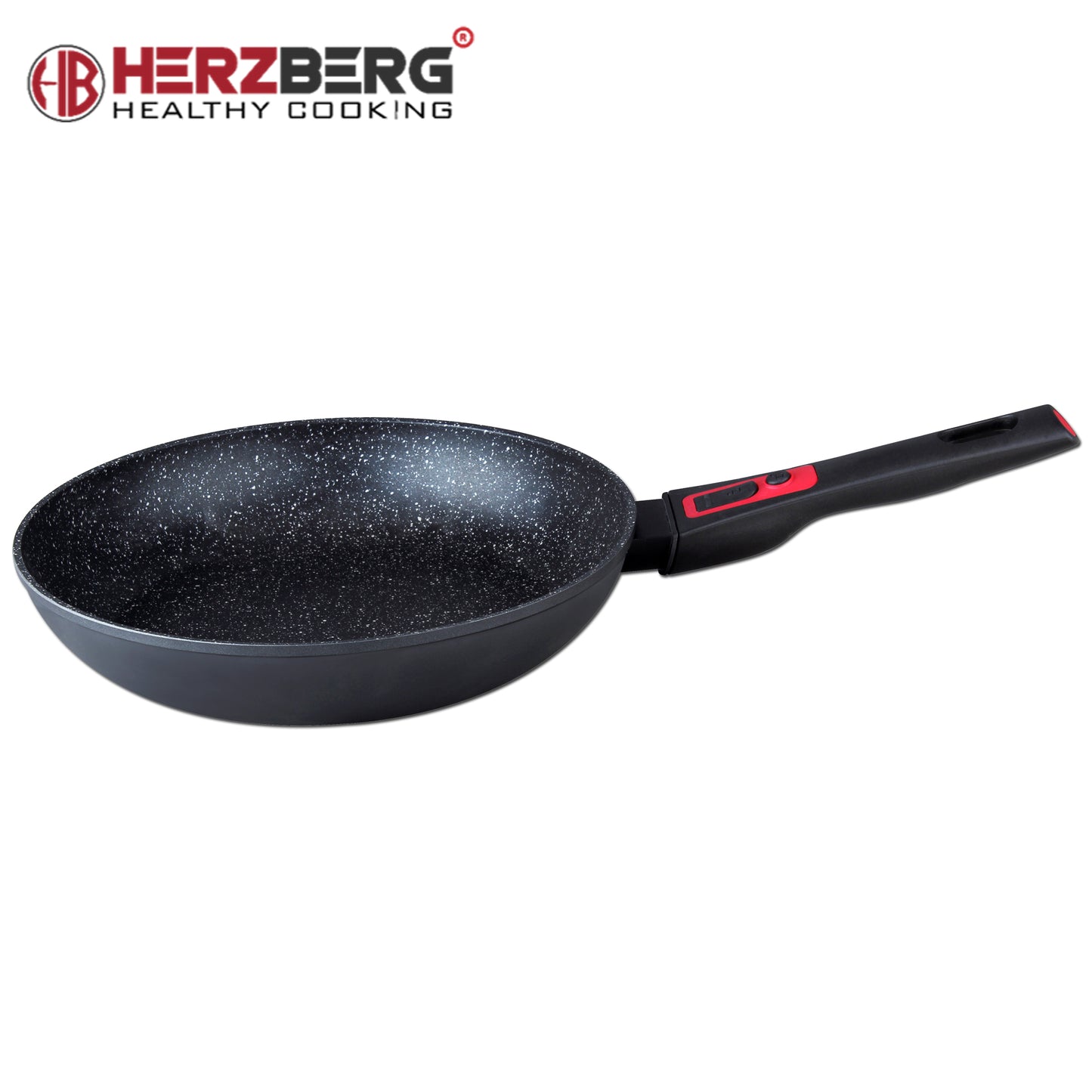 Herzberg Cooking Herzberg Hg-7022Fp: Marmer Gecoate Koekenpan Met Afneembaar Handvat - 22Cm