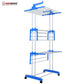 Herzberg Home & Living Herzberg Hg-8034Blu: Moving Clothes Rack - Blauw