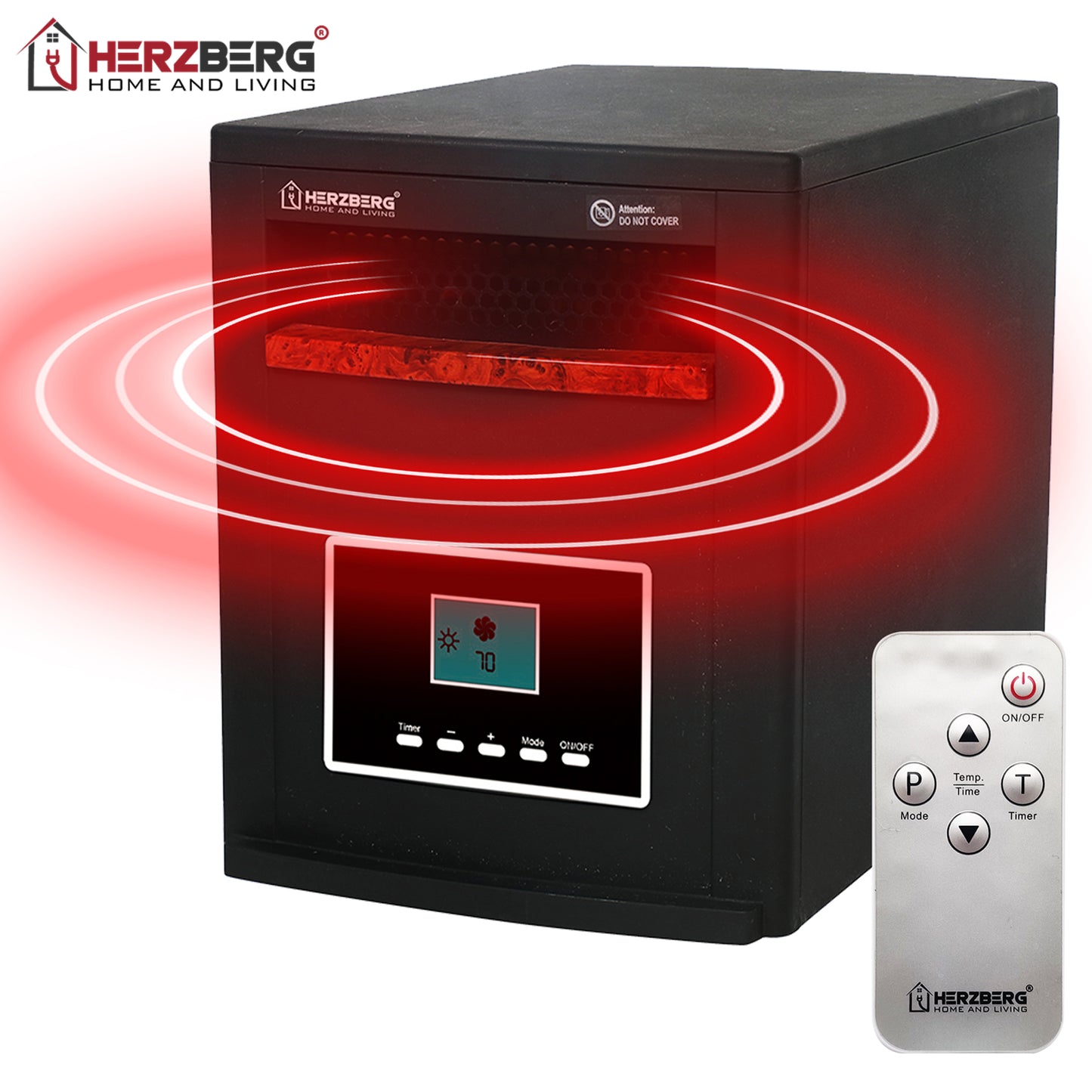 Herzberg Home & Living Herzberg Hg-8073: Cabinet Quarts Infrared Heater