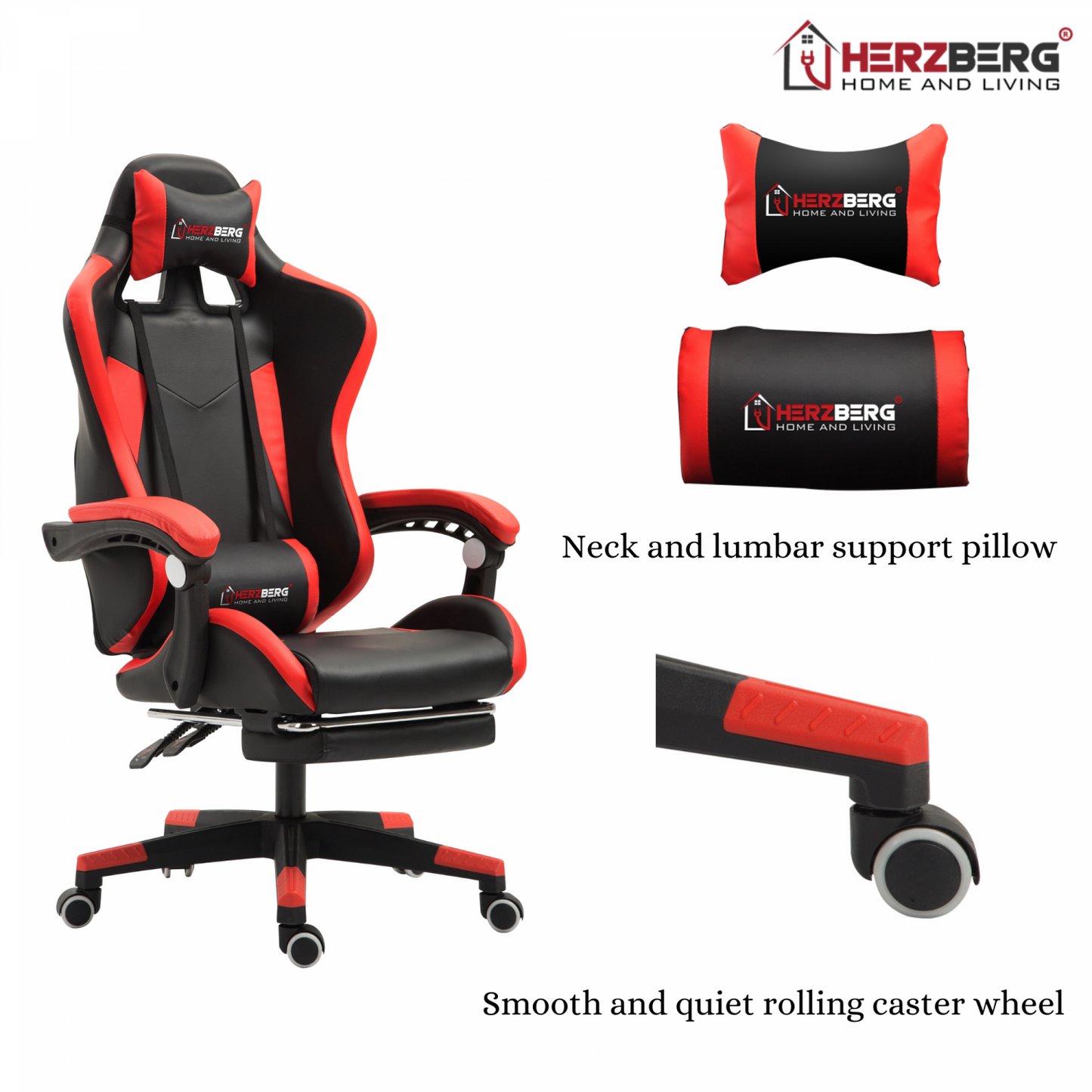 Herzberg Home & Living Herzberg Ergonomische Gamingstoel In Racestijl Zwart