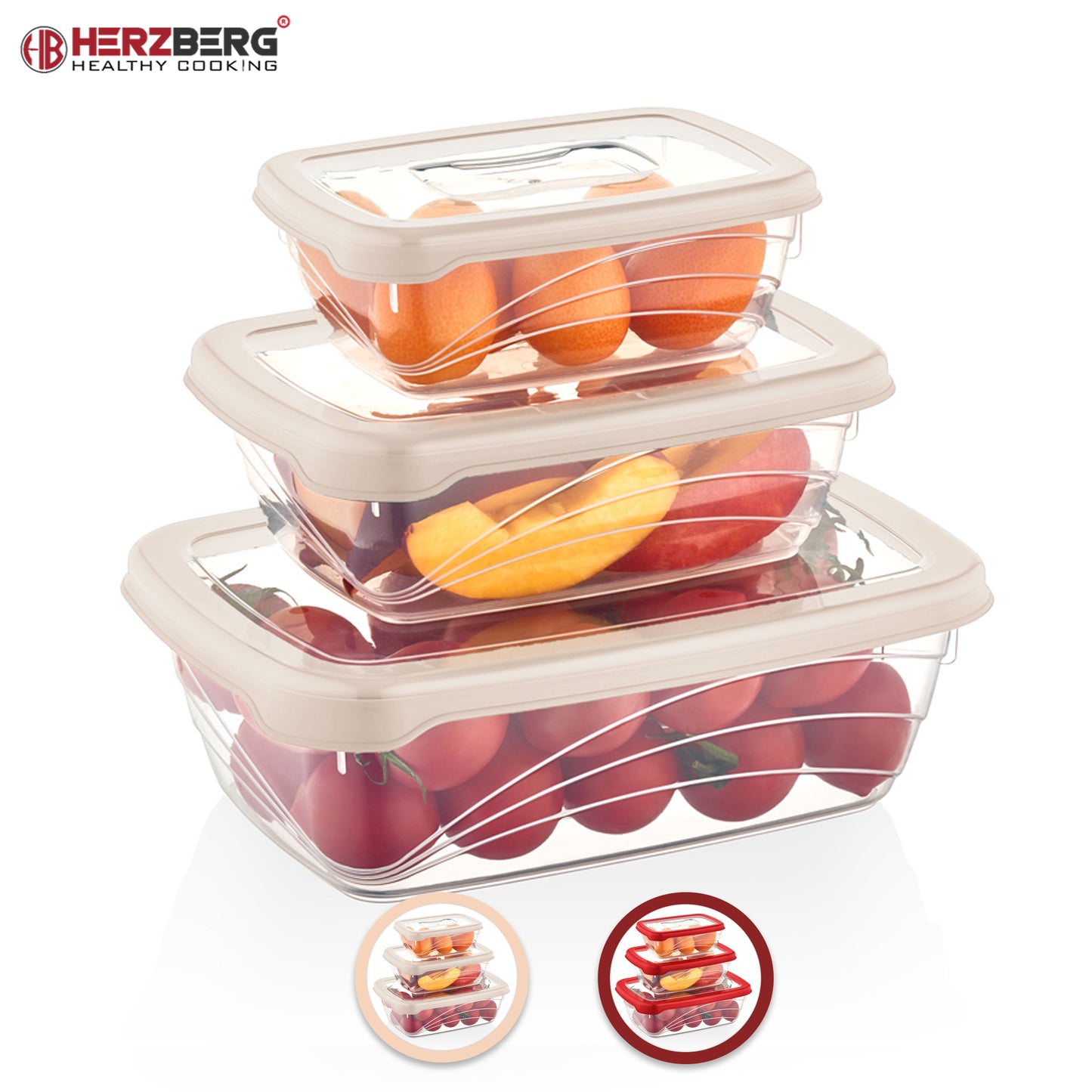 Herzberg Cooking Herzberg 3 Stuks Bio Saver Box Ivoor