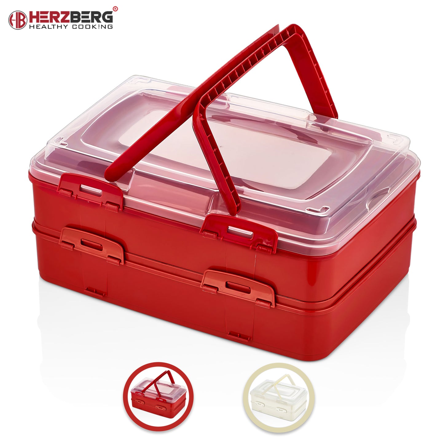 Herzberg Cooking Herzberg Duplex Takeaway Gebak Draagtas Rood