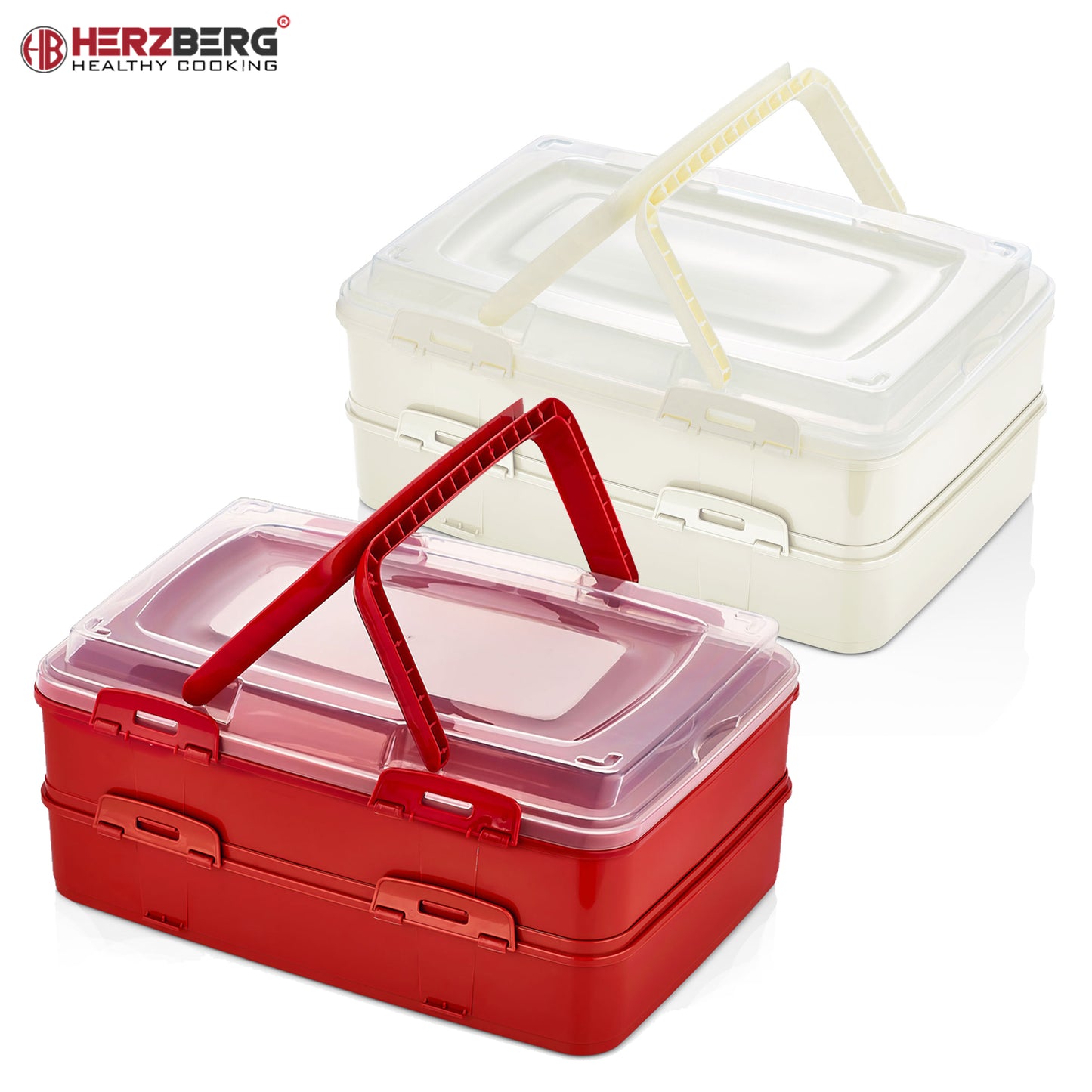 Herzberg Cooking Herzberg Duplex Takeaway Gebak Draagtas Rood