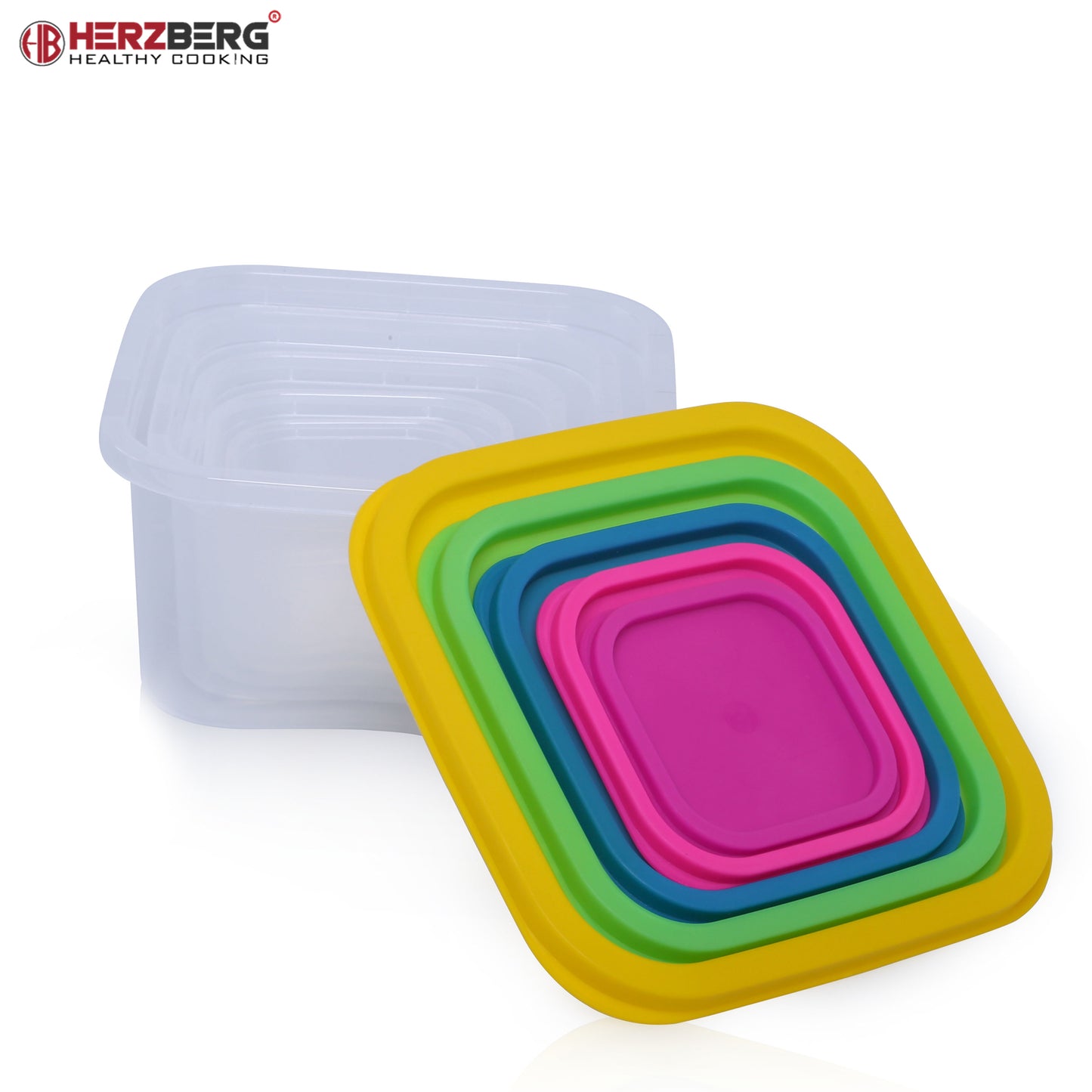 Herzberg Cooking Herzberg 5-In-1 Vierkante Containerset Voor Voedselopslag