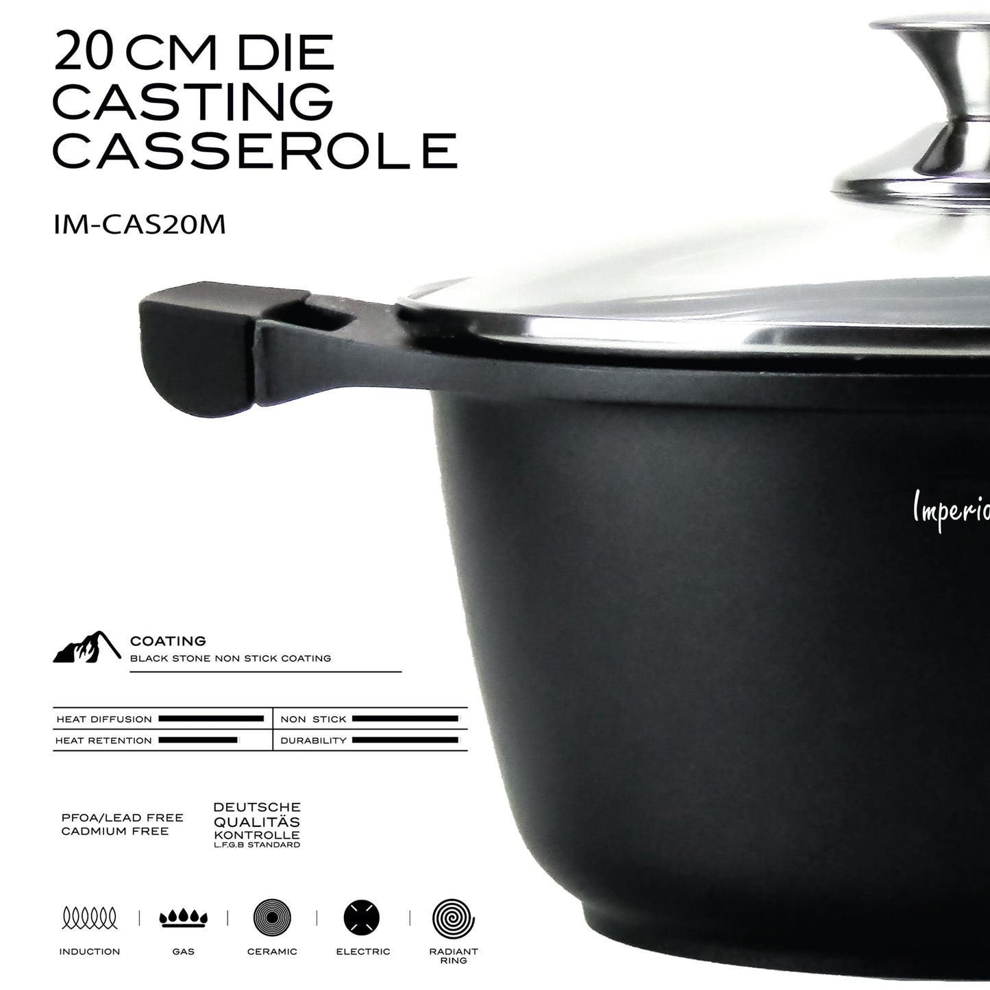 Imperial Collection Gegoten Braadpan Van 20 Cm