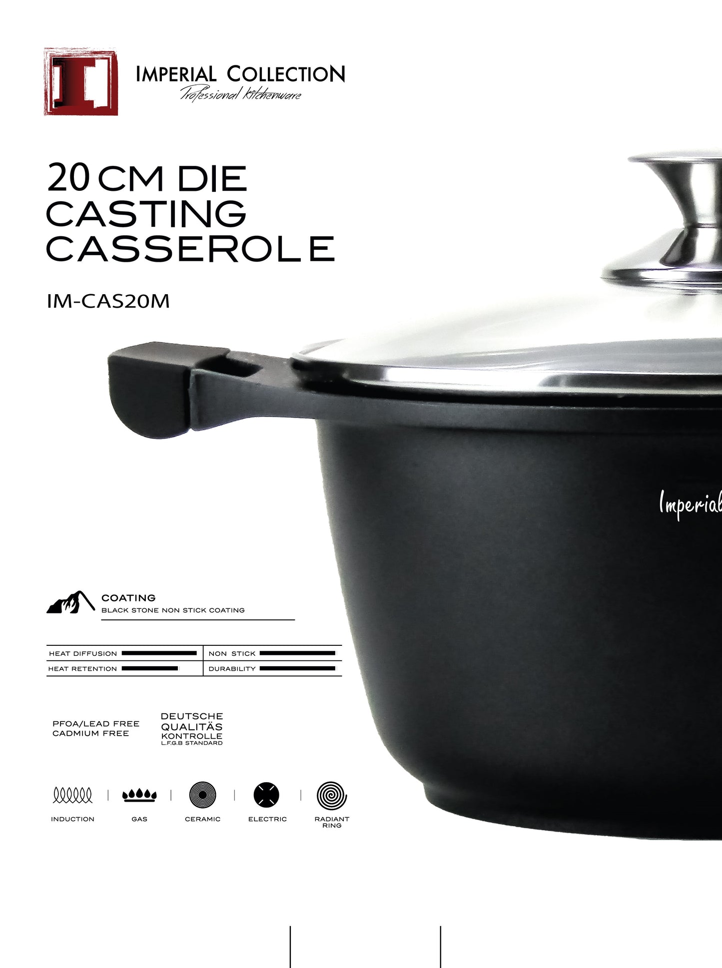 Imperial Collection Gegoten Braadpan Van 20 Cm