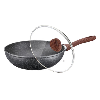 Peterhof Ph-25325-28: Wok Met Marmercoating Van 28 Cm Met Glazen Deksel