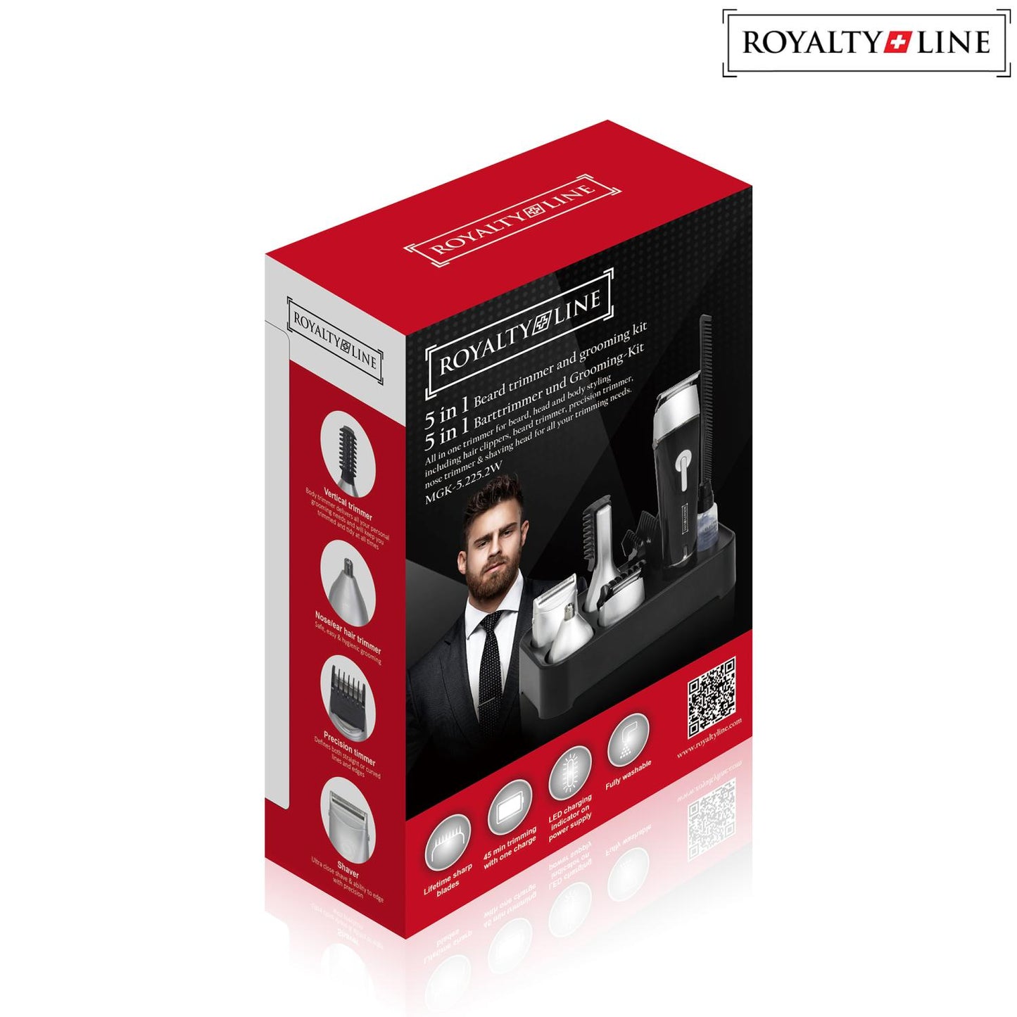 Royalty Line 5-In-1 Waterdichte Tondeuse En Grooming Kit