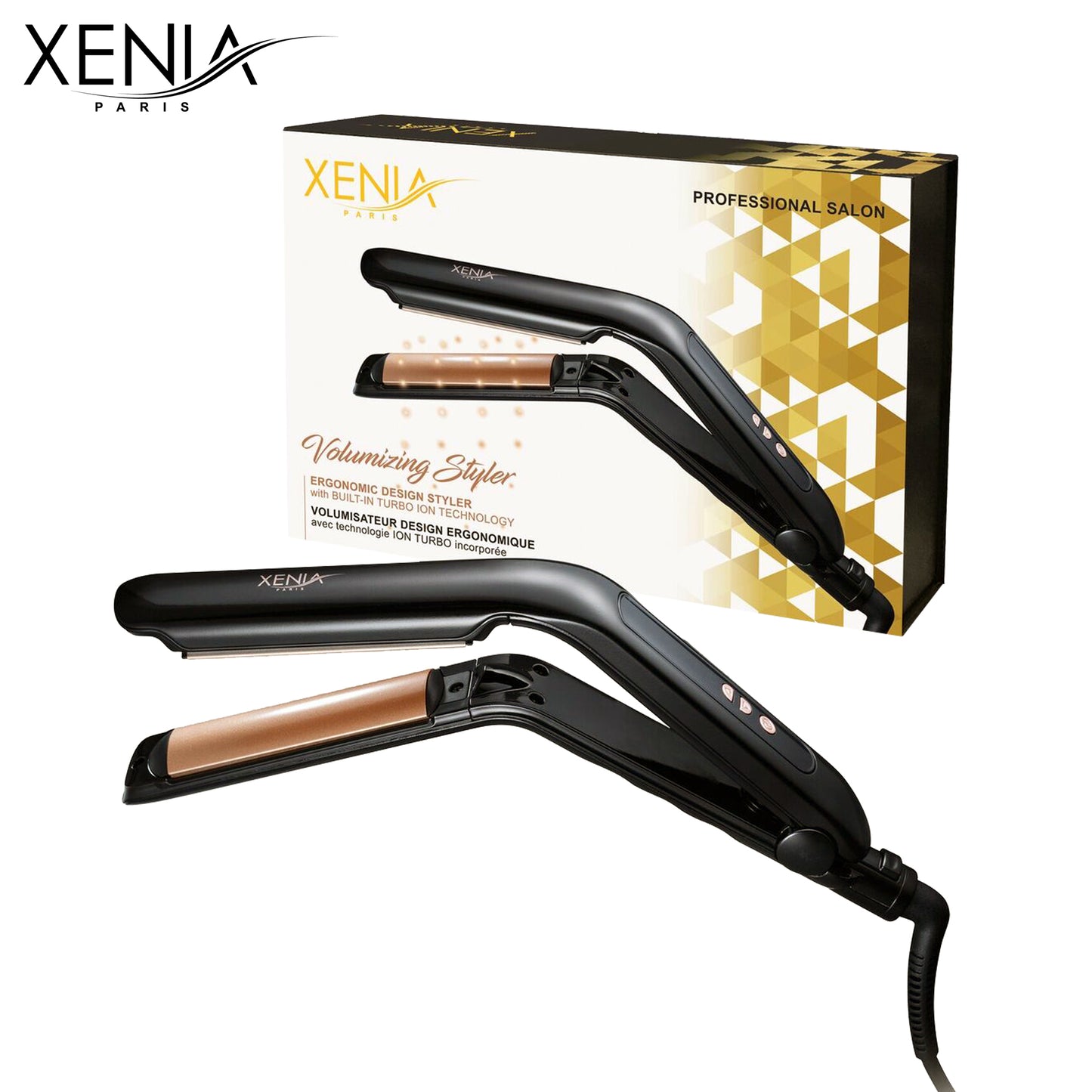 Xenia Paris Tl-291223: Stijltang En Volumizing Styler Met Paddle